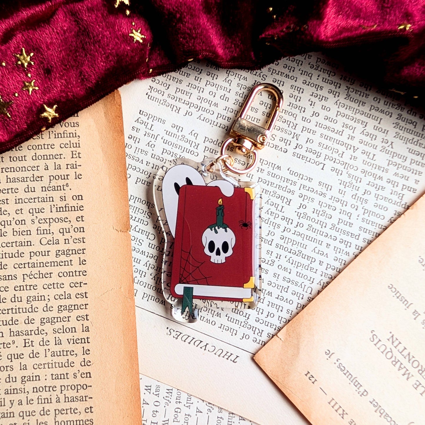 Ghost Book Acrylic Key-ring