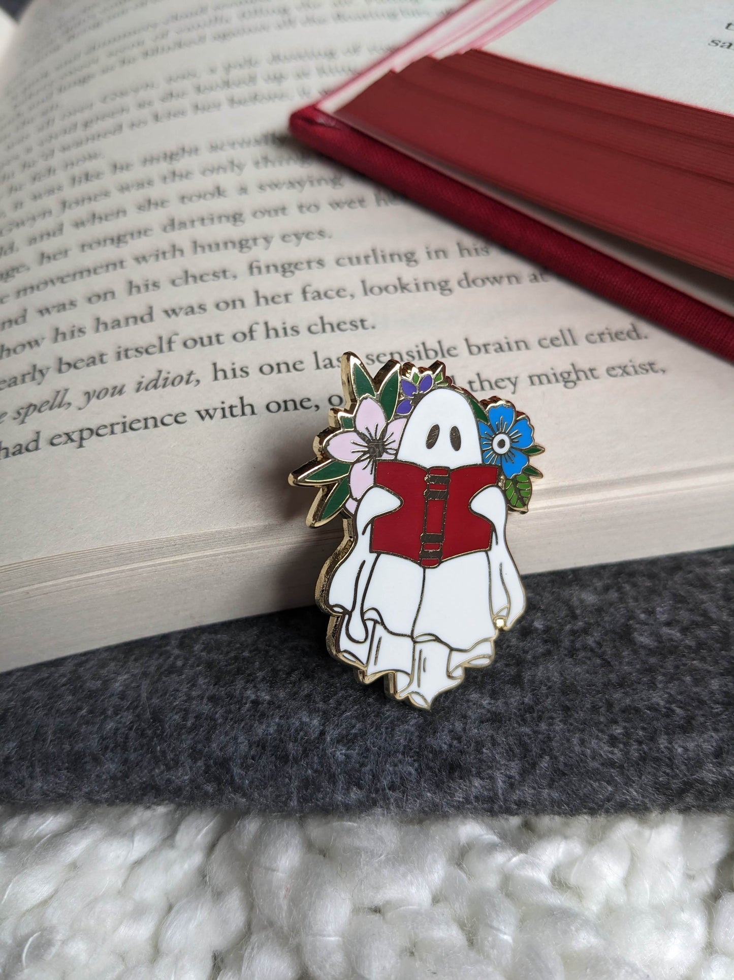 Reading Ghost hard Enamel pin