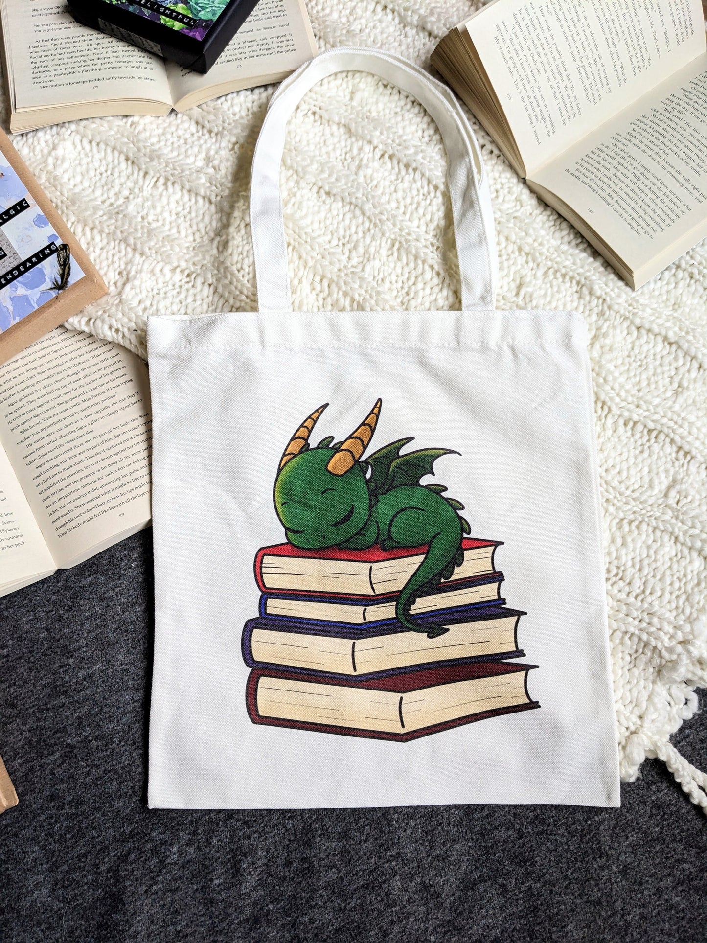 Blaze the Dragon Canvas Tote Bag
