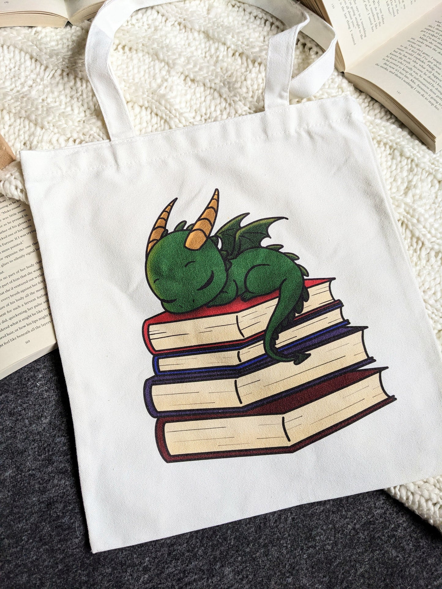 Blaze the Dragon Canvas Tote Bag
