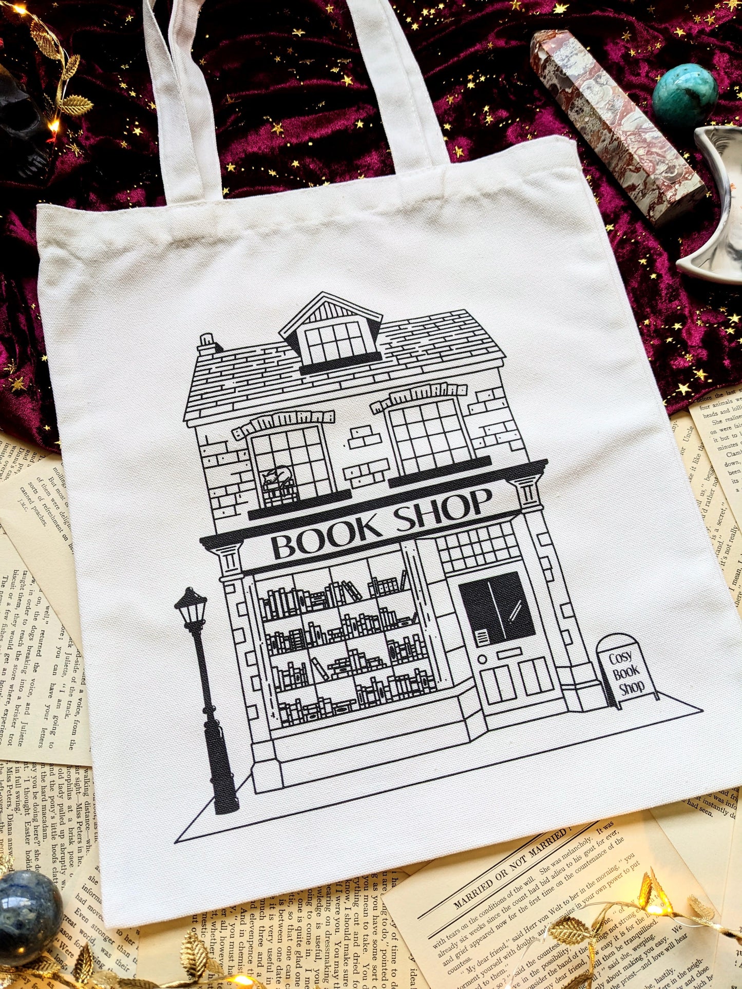 Cosy Bookshop Canvas Tote Bag