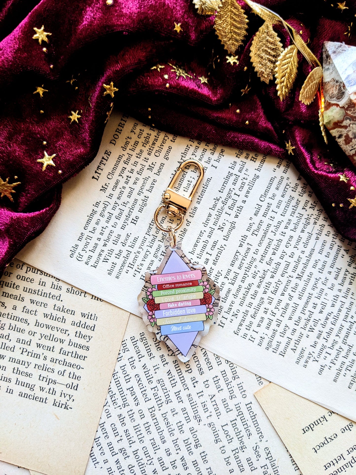 Romance Tropes Acrylic Key-ring