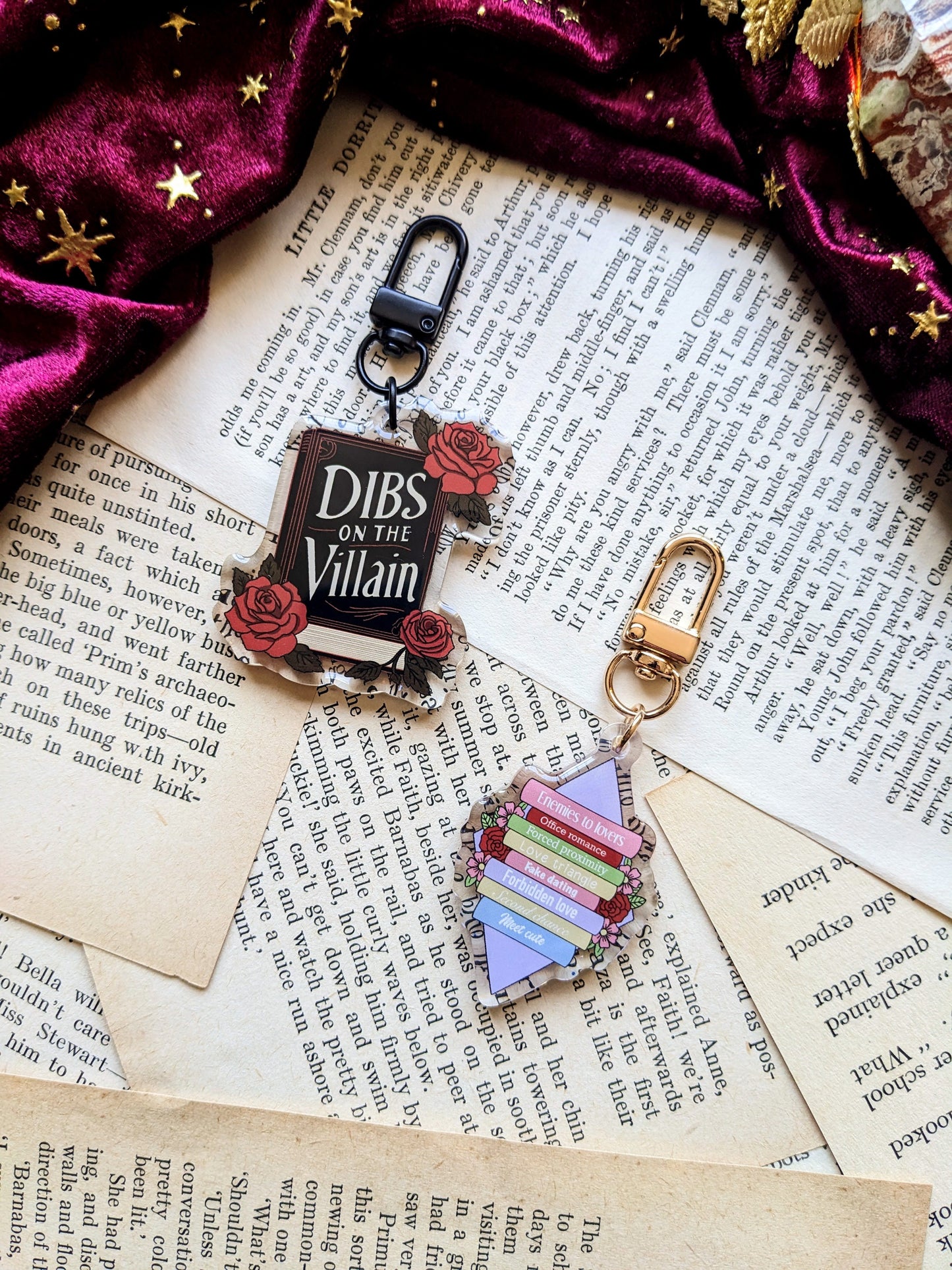 Romance Tropes Acrylic Key-ring