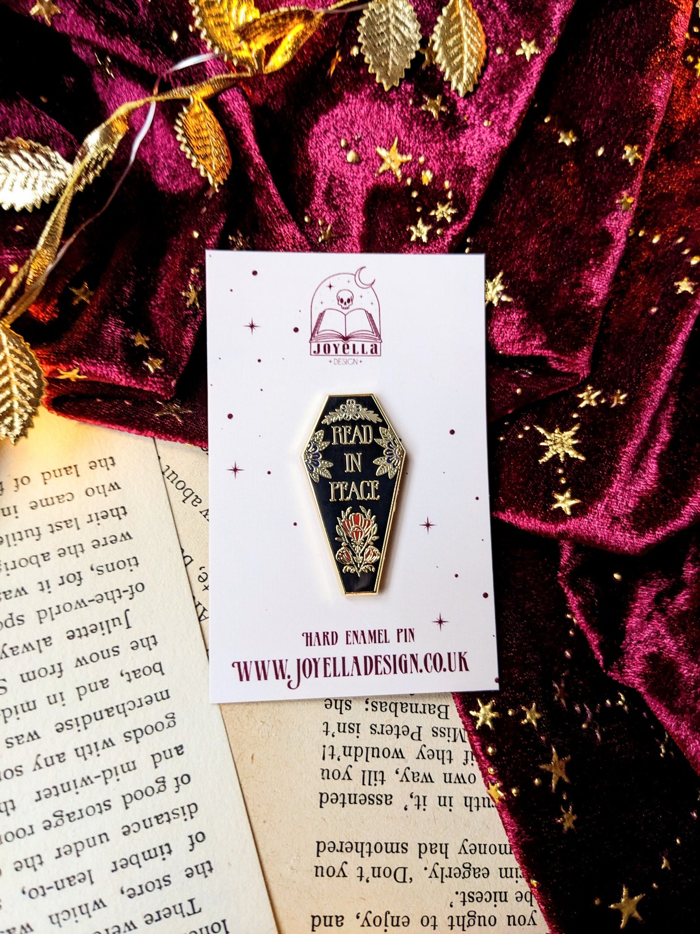 Read in Peace hard enamel pin
