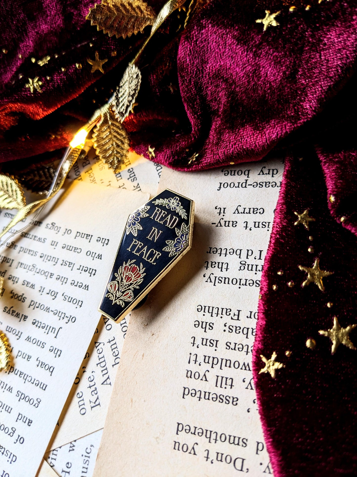 Read in Peace hard enamel pin