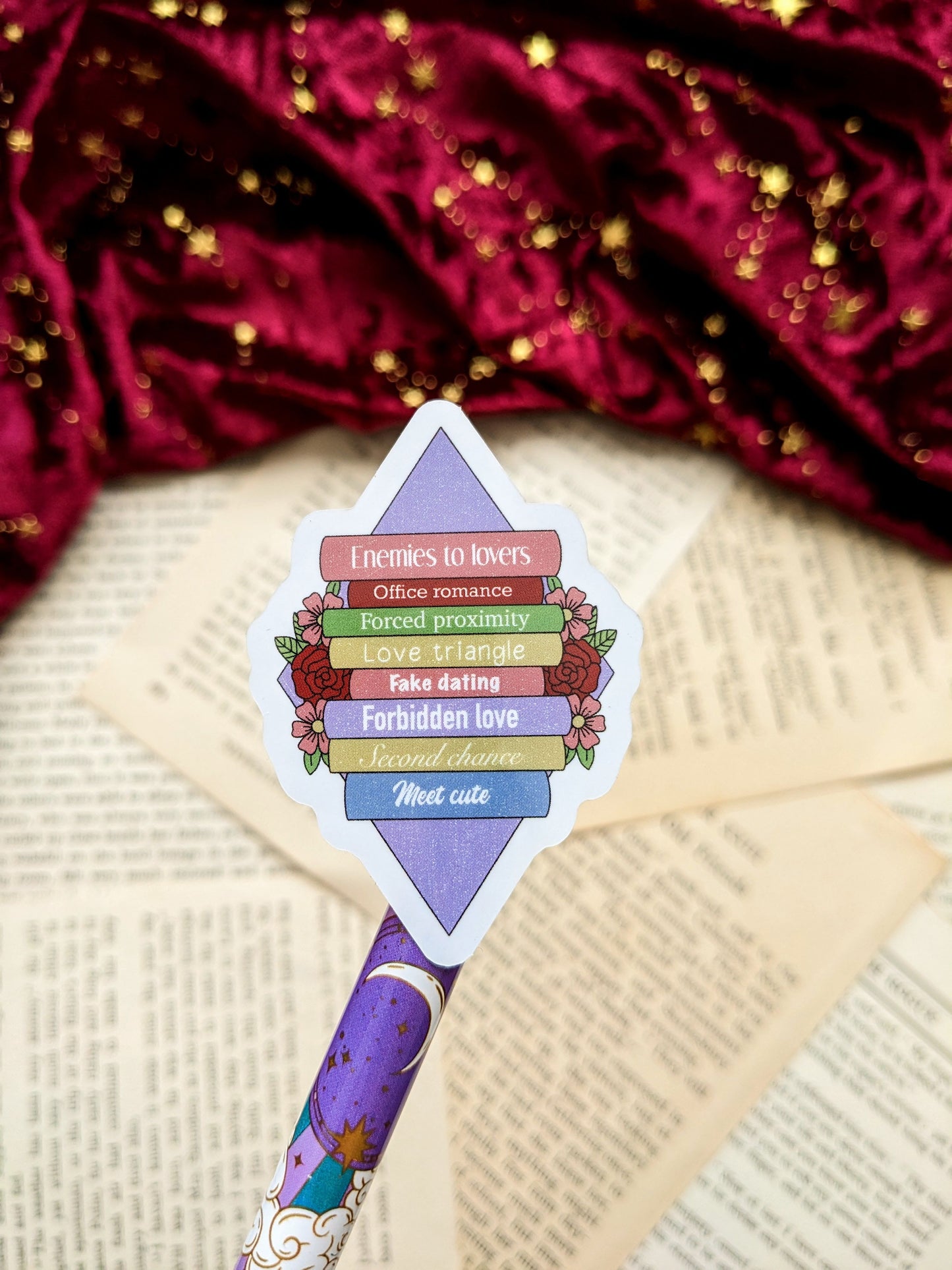 Romance Tropes Vinyl sticker