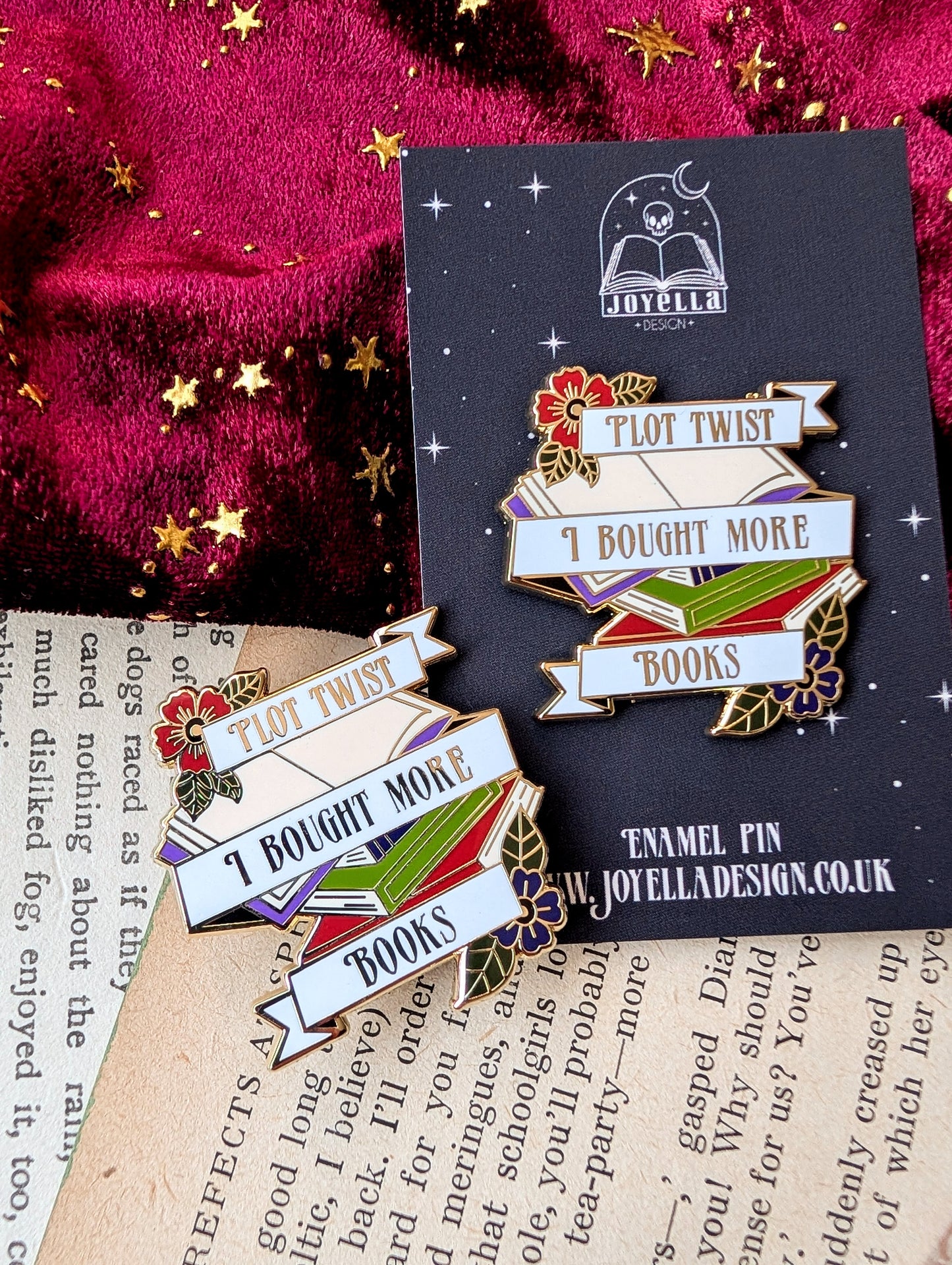 Plot Twist I Bought More Books hard enamel pin