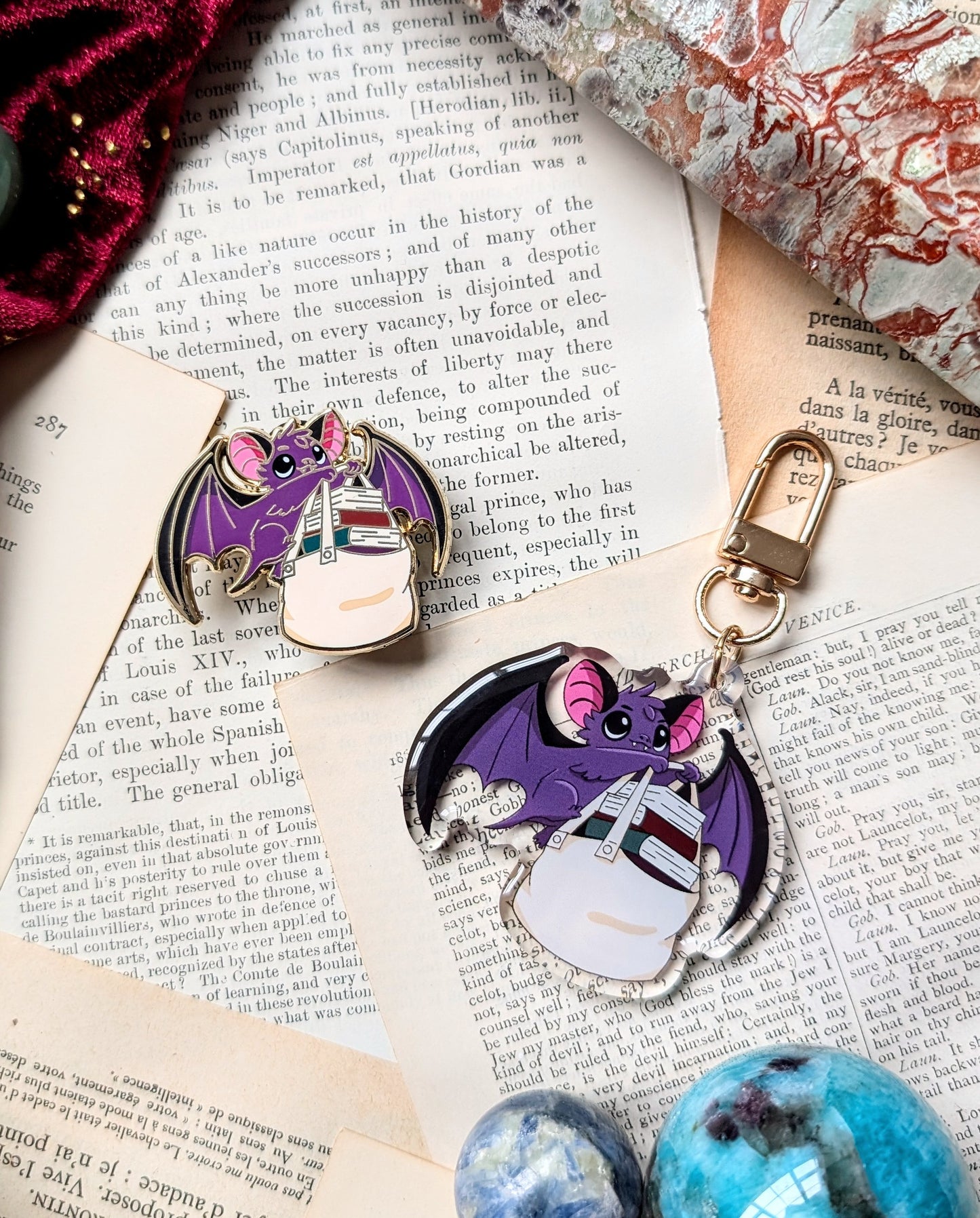 Dawn the bat enamel pin