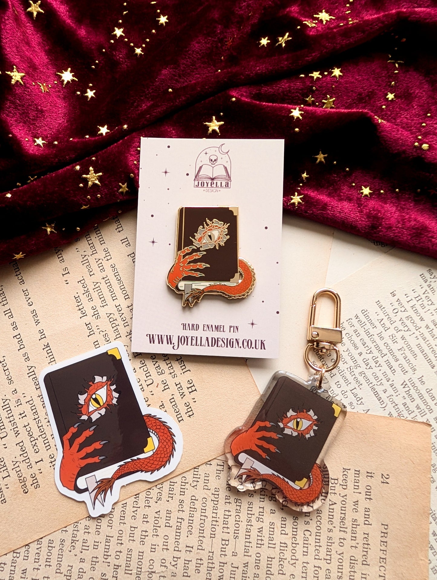 Dragon Book Acrylic Key-ring