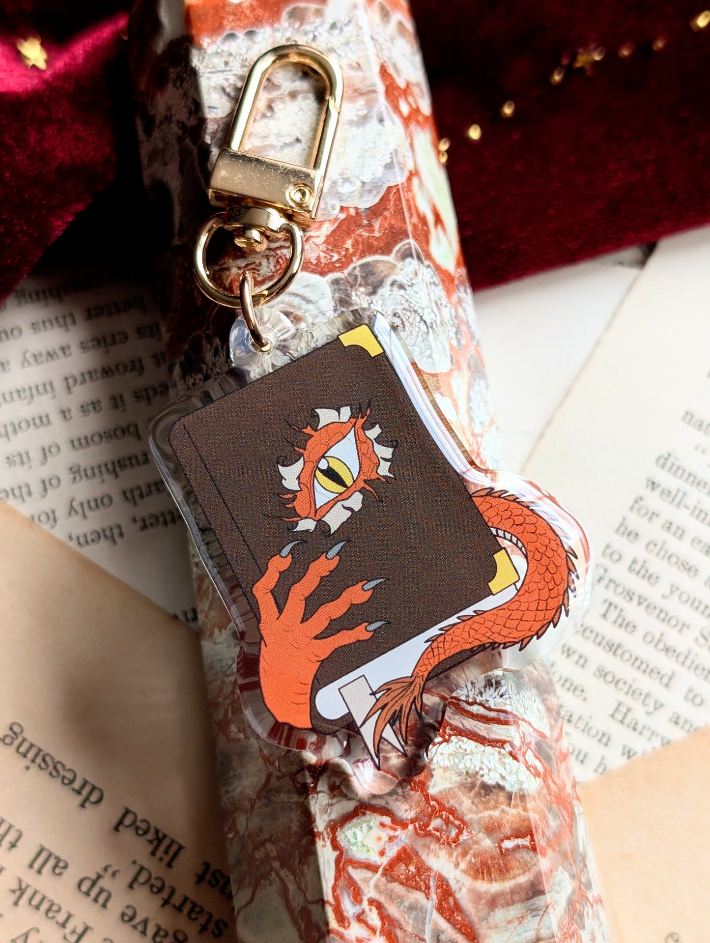 Dragon Book Acrylic Key-ring