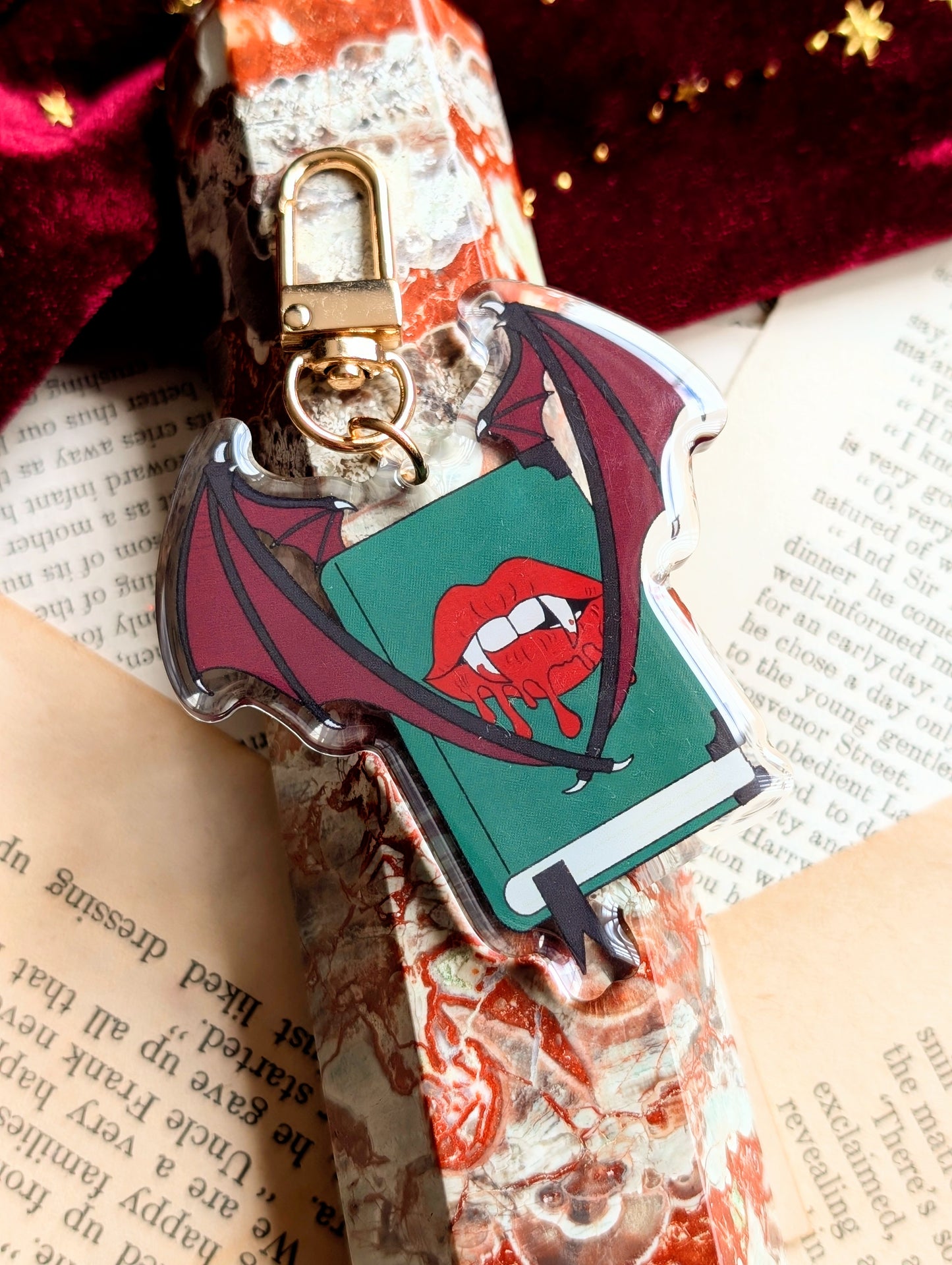 Vampire Book Acrylic Key-ring