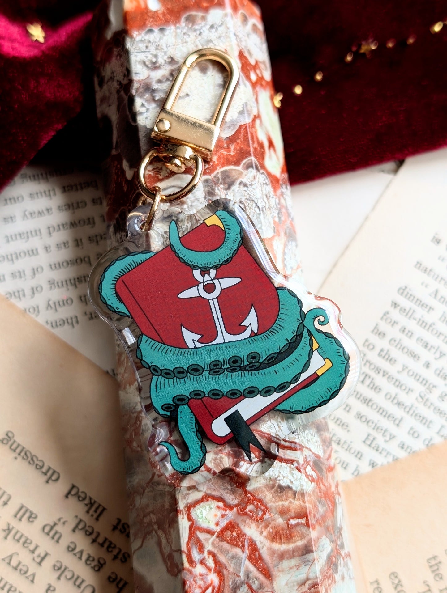 Sea Monster Book Acrylic Key-ring