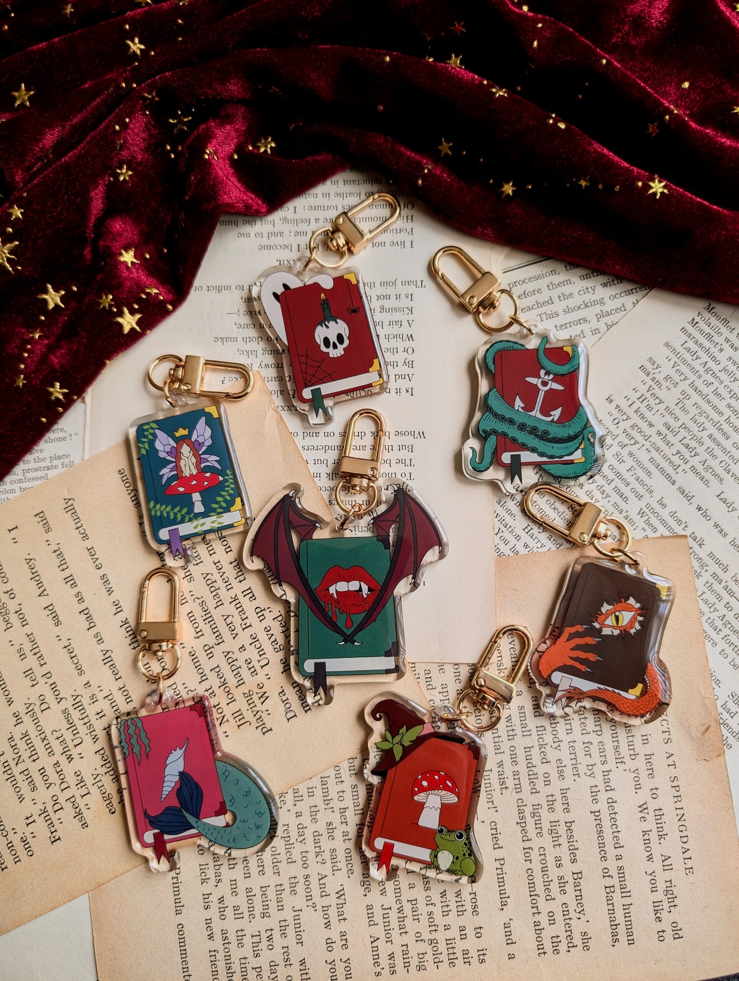 Ghost Book Acrylic Key-ring