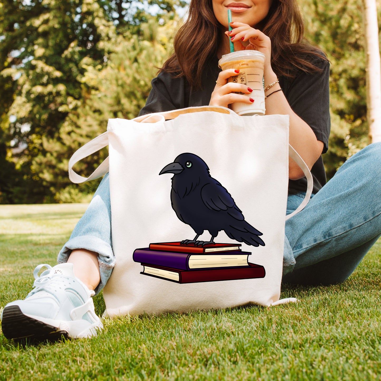 Poe the Raven Canvas Tote Bag