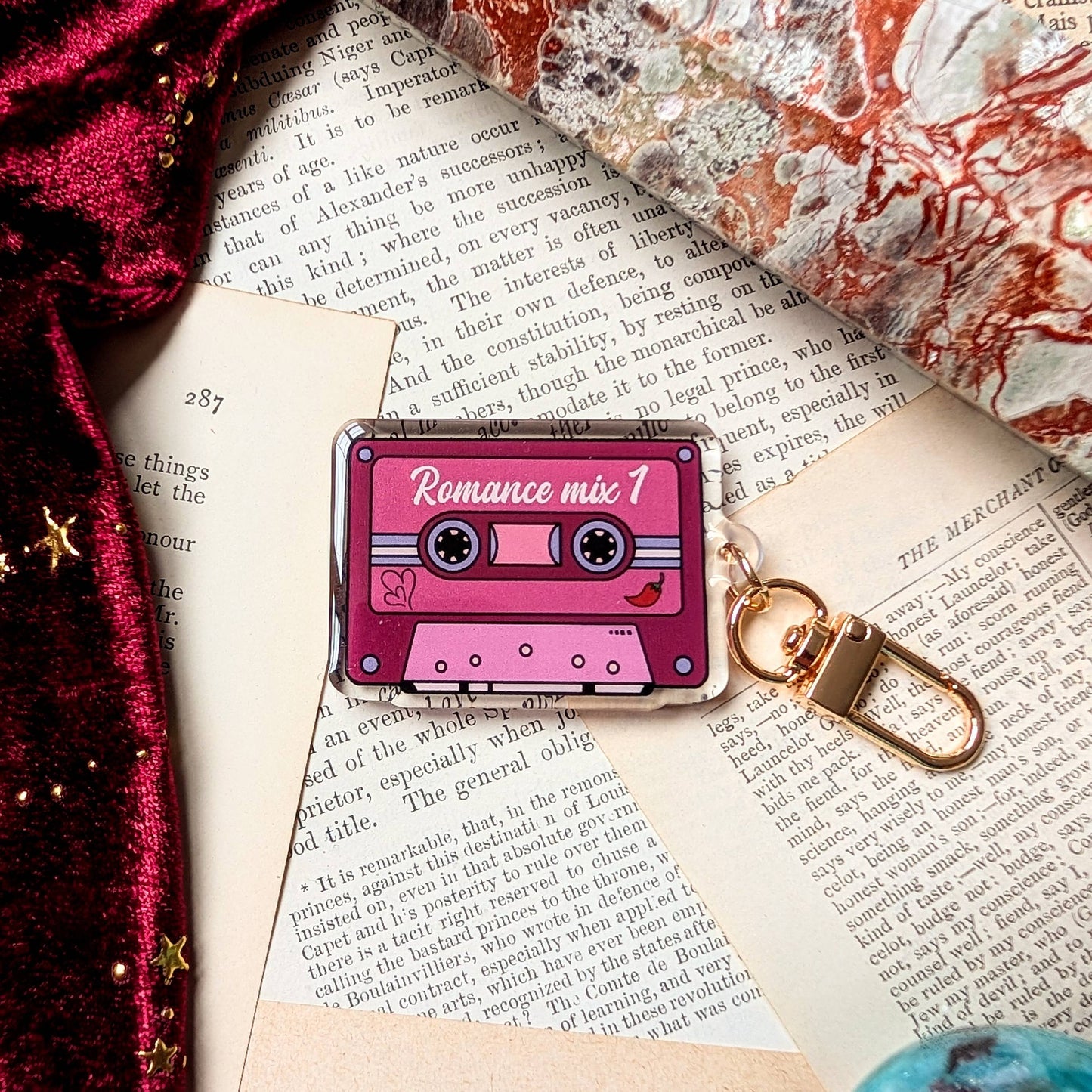 Romance mixtape key-ring