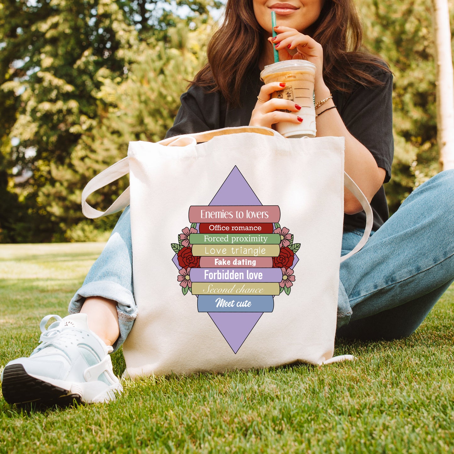 Romance Tropes Canvas Tote Bag