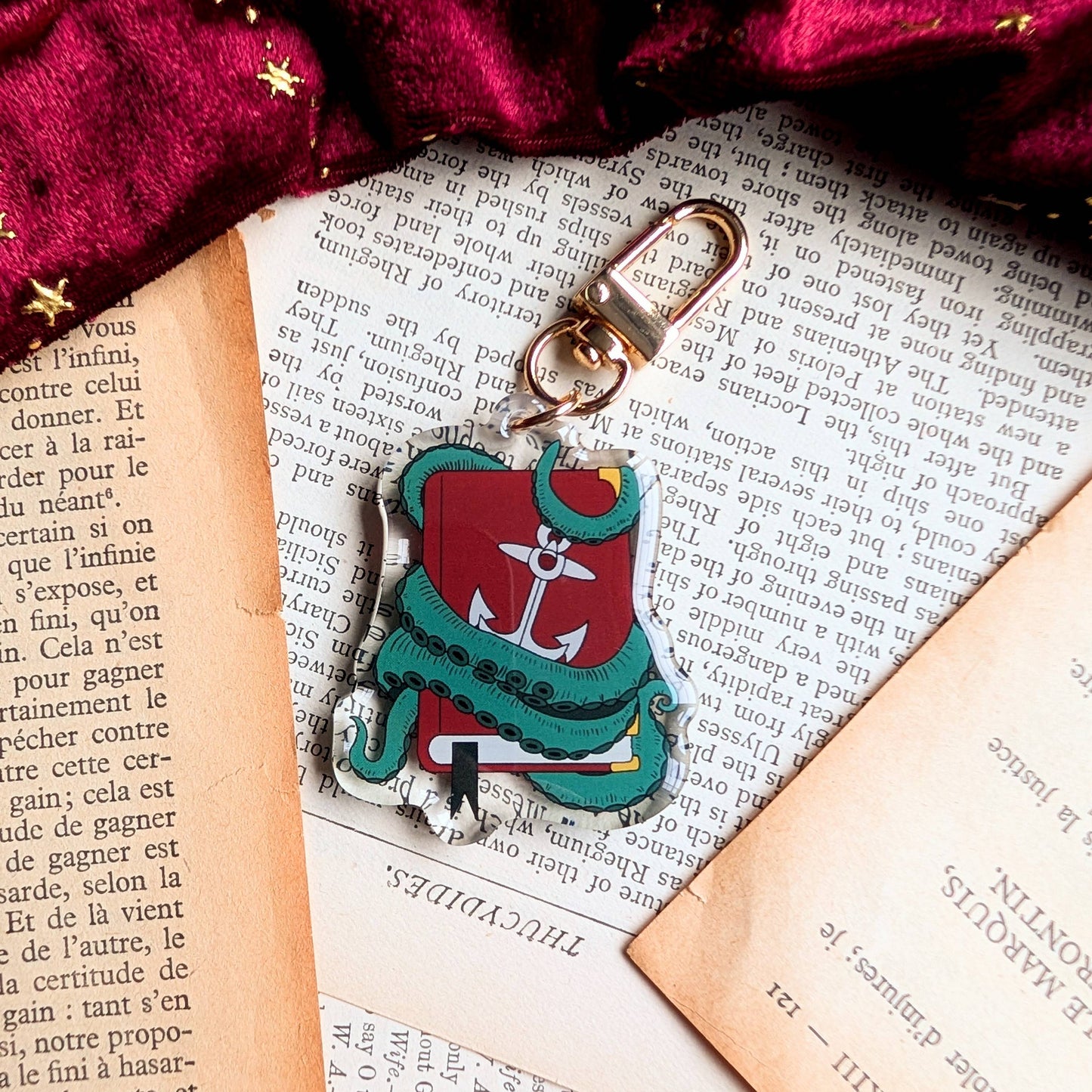 Sea Monster Book Acrylic Key-ring