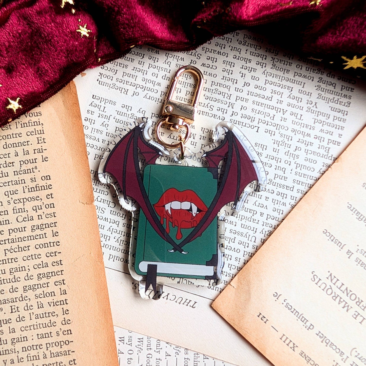 Vampire Book Acrylic Key-ring