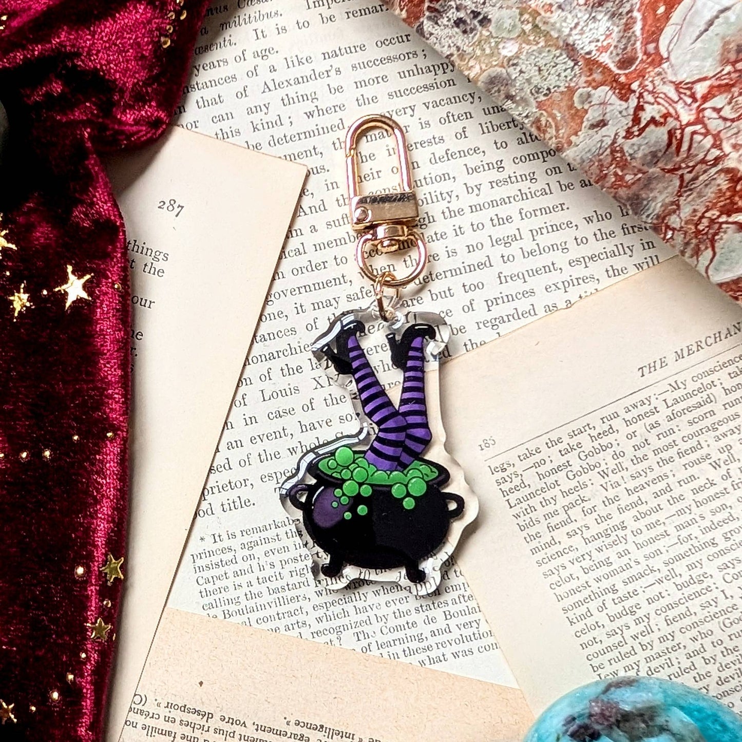 Witches legs key-ring