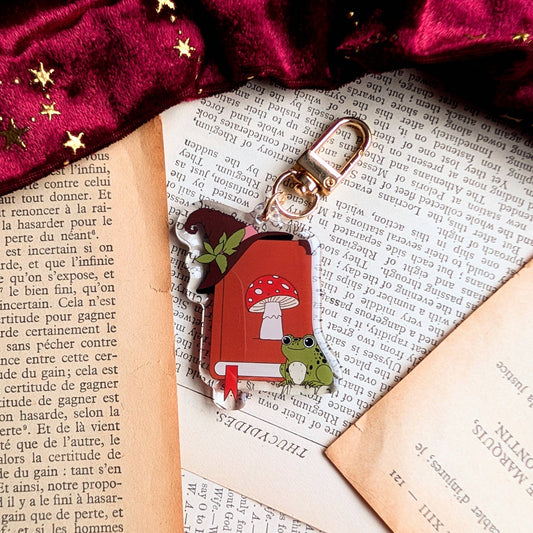 Cottagecore Witch Book Acrylic Key-ring