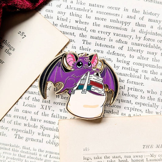 Dawn the bat enamel pin