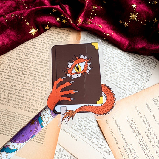 Dragon book Clear Vinyl sticker
