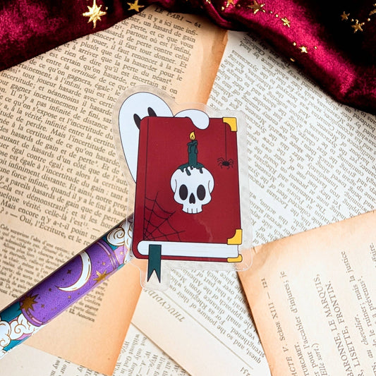 Ghost book Clear Vinyl sticker