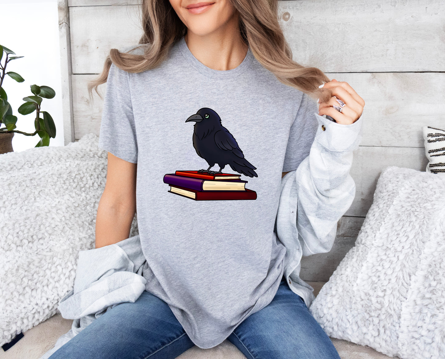 Raven Heavyweight Unisex Crewneck T-shirt