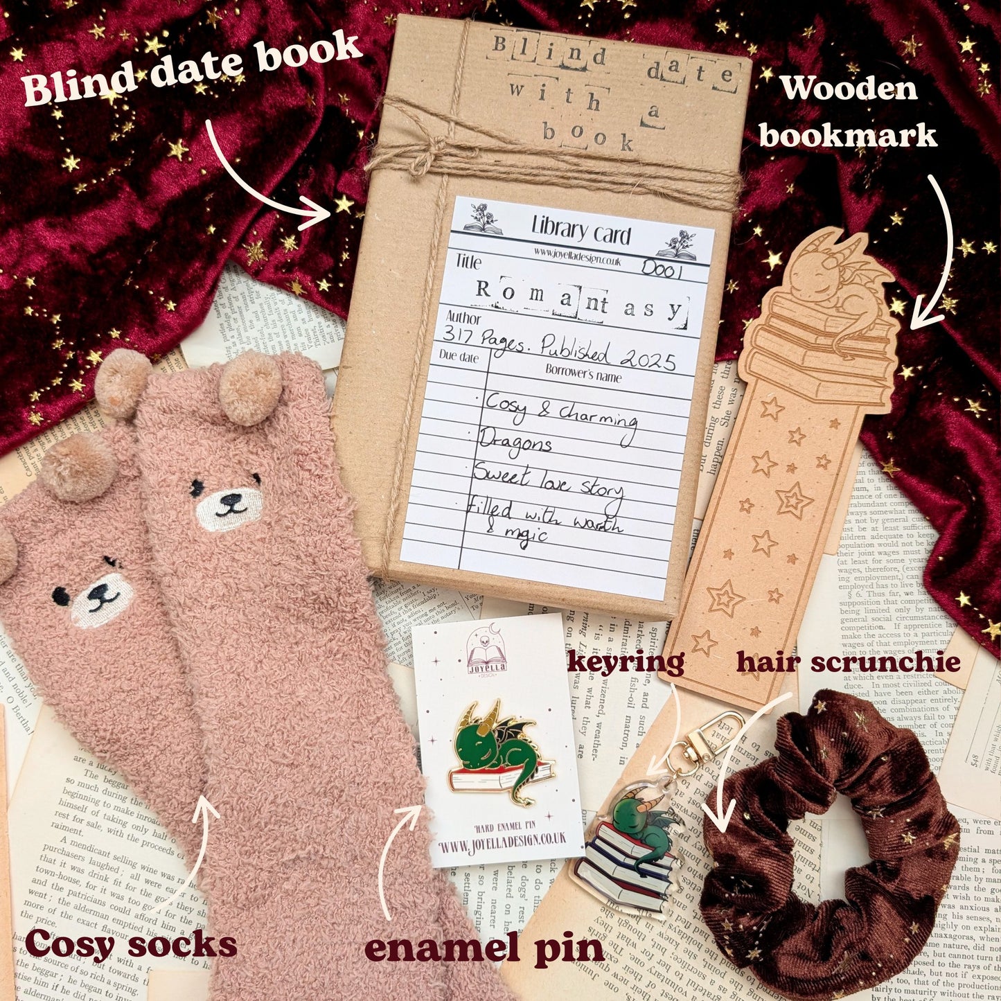 Blaze the Dragon gift set - Romantasy Gift Bundle | Cosy Dragon &amp; Book Lovers Self-Care Set