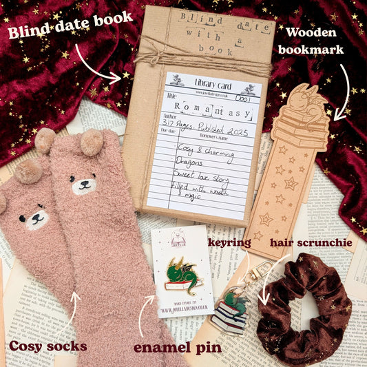 Blaze the Dragon gift set - Romantasy Gift Bundle | Cosy Dragon &amp; Book Lovers Self-Care Set