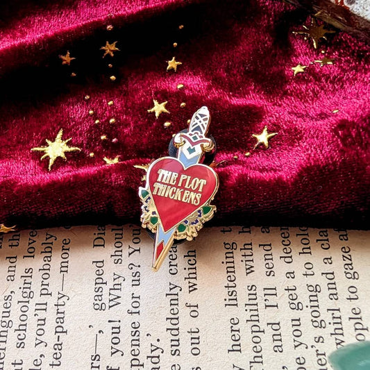 The Plot Thickens Dagger hard enamel pin