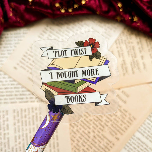 Plot Twist I Bought More Books Clear Vinyl sticker