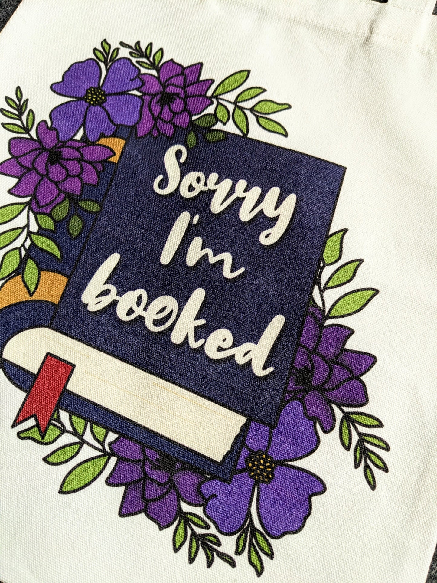 Sorry I'm Booked tote bag