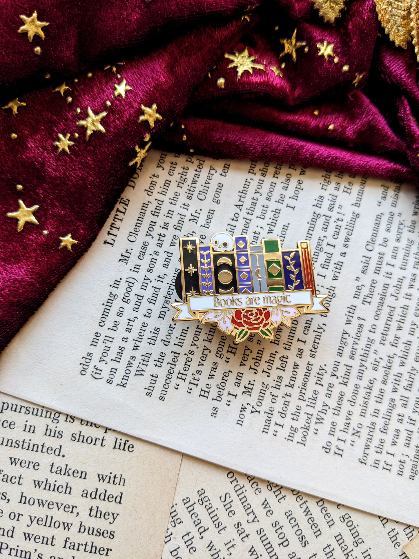 Books are Magic hard Enamel pin