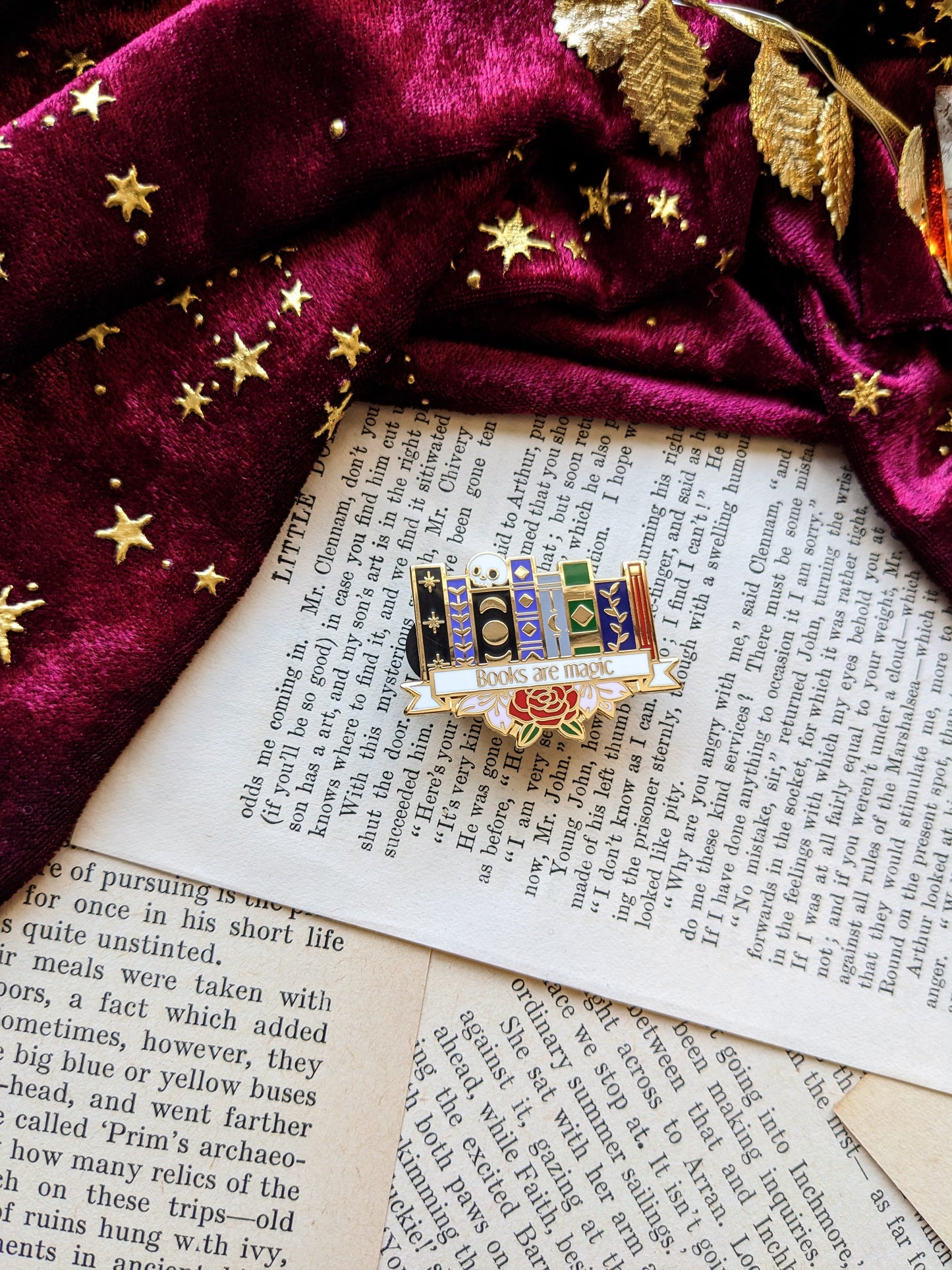 Books are Magic hard Enamel pin