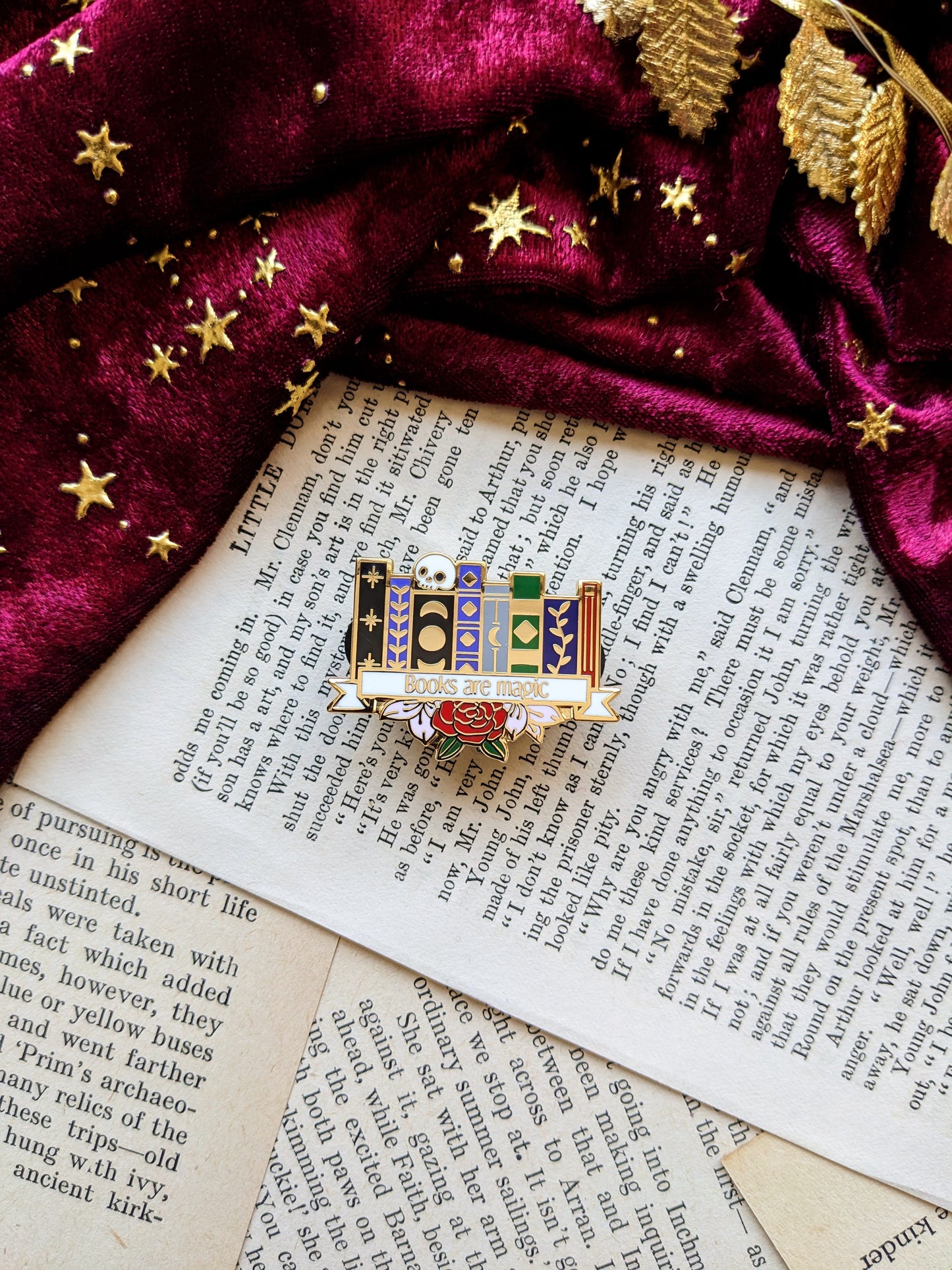 Books are Magic hard Enamel pin