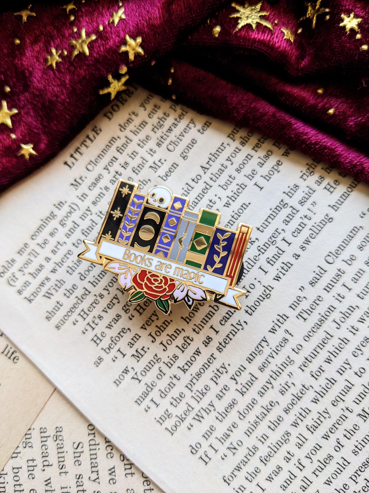 Books are Magic hard Enamel pin