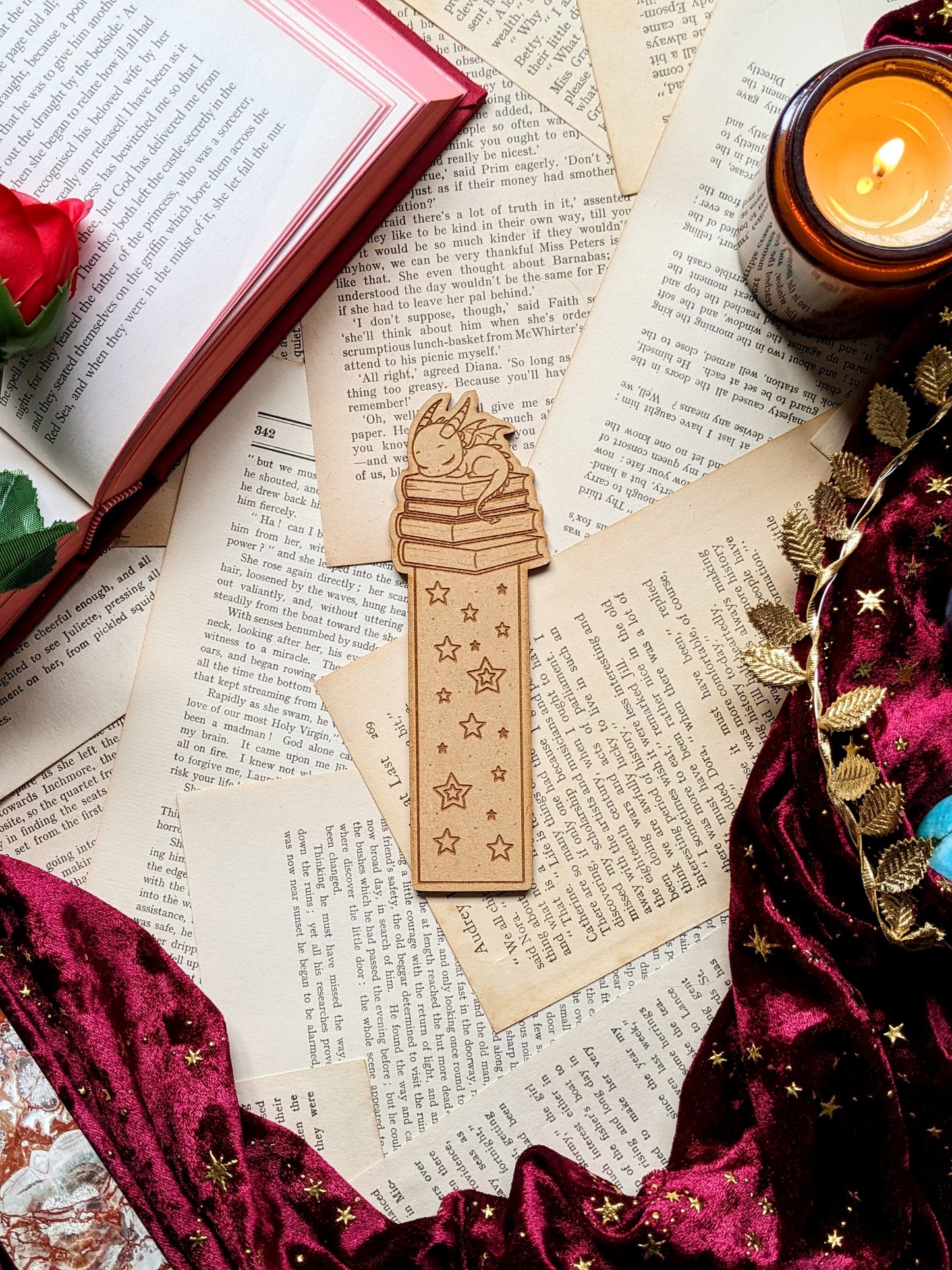 Blaze the Dragon- Wooden bookmark