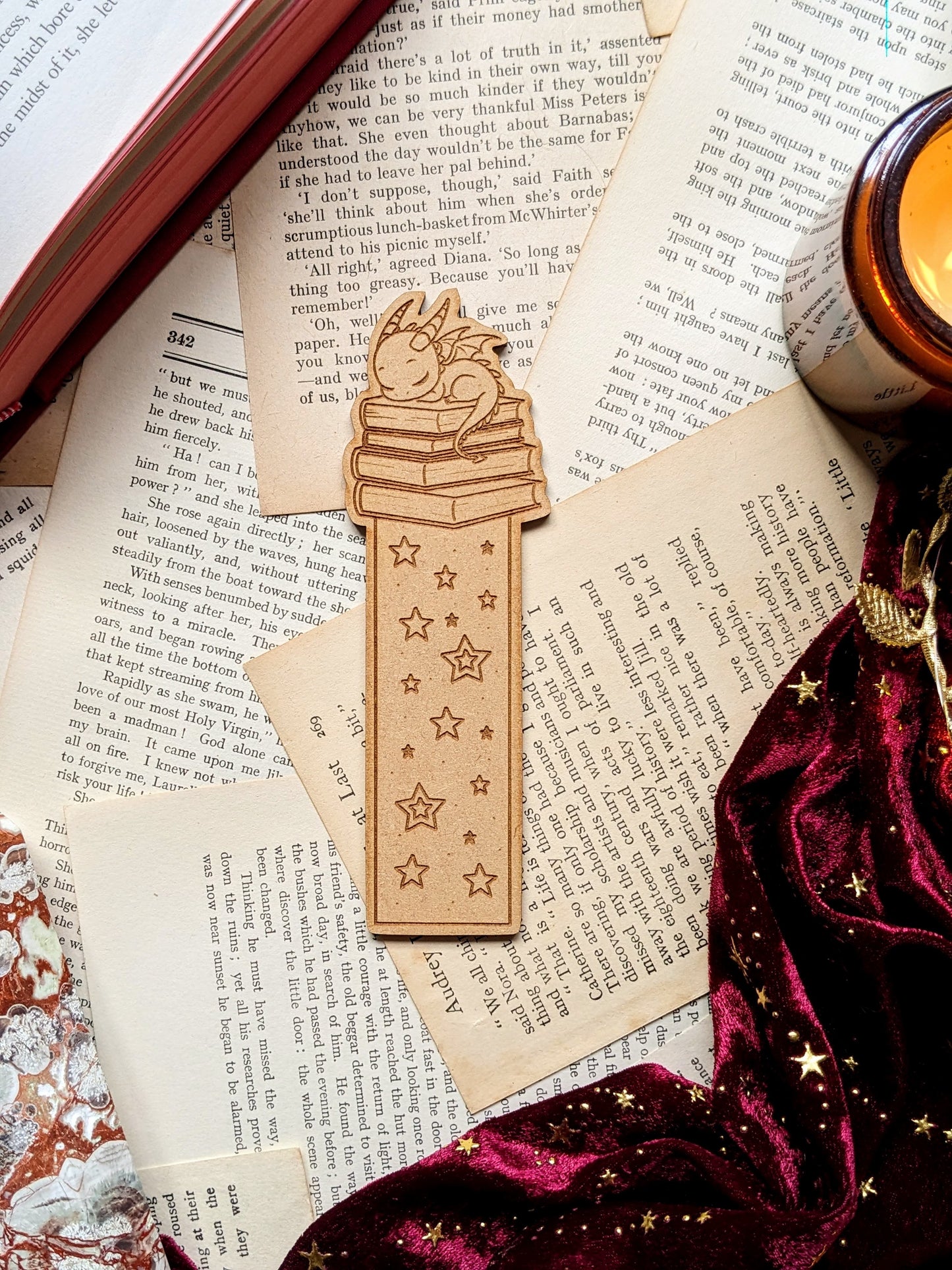 Blaze the Dragon- Wooden bookmark