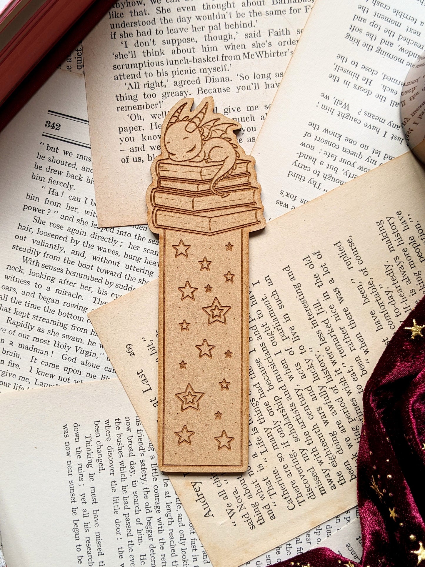 Blaze the Dragon- Wooden bookmark