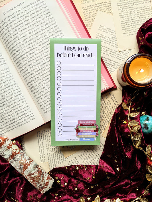 Romance Tropes - Things to do before I can read Notepad