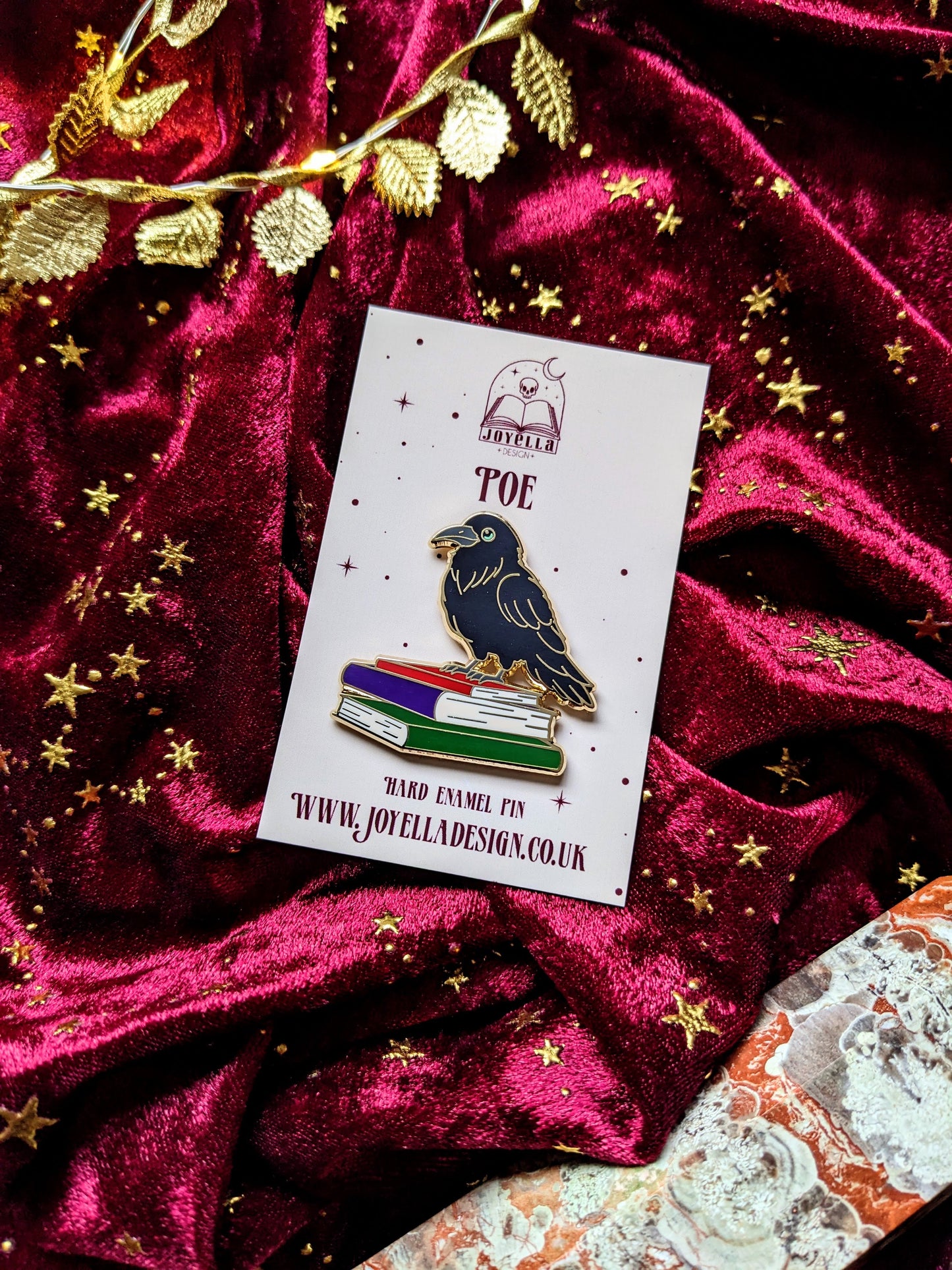 Poe the Raven hard enamel pin