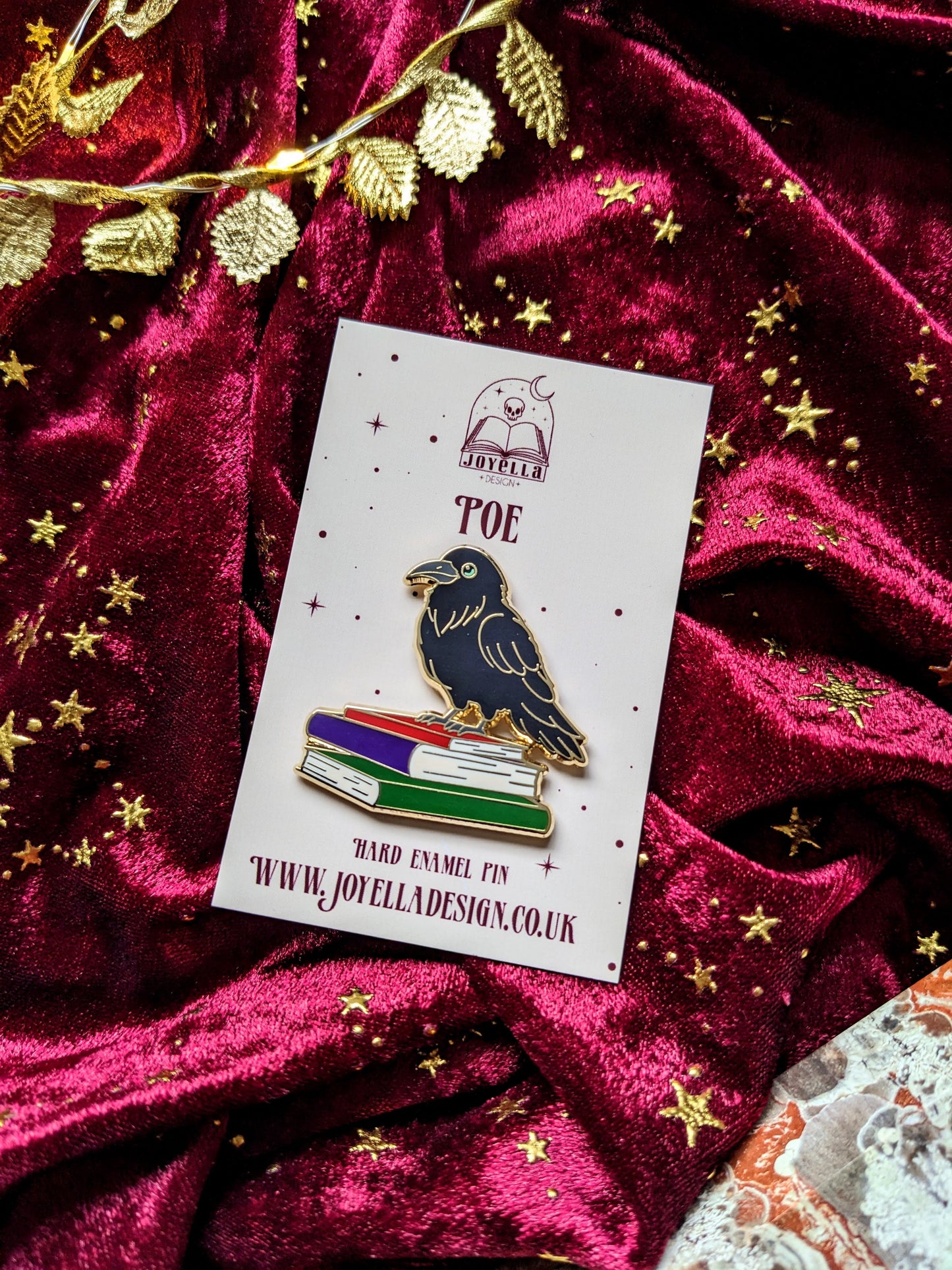 Poe the Raven hard enamel pin