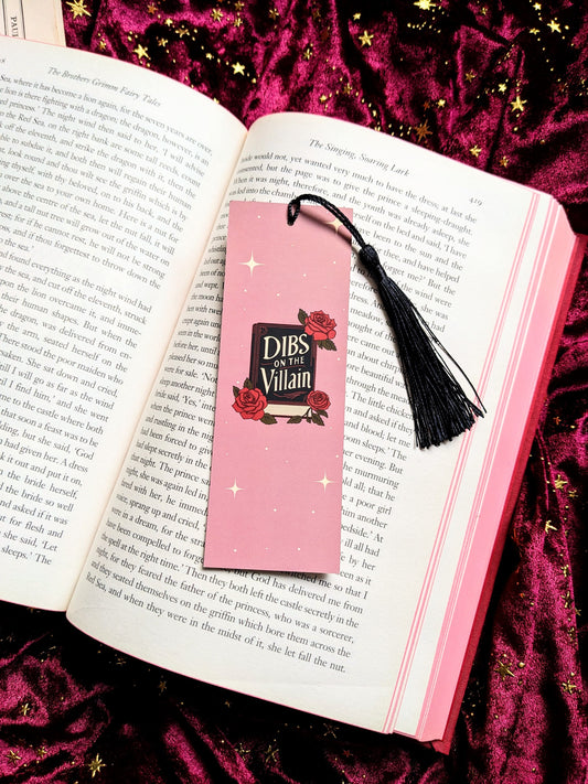 Dibs on the villain paper bookmark