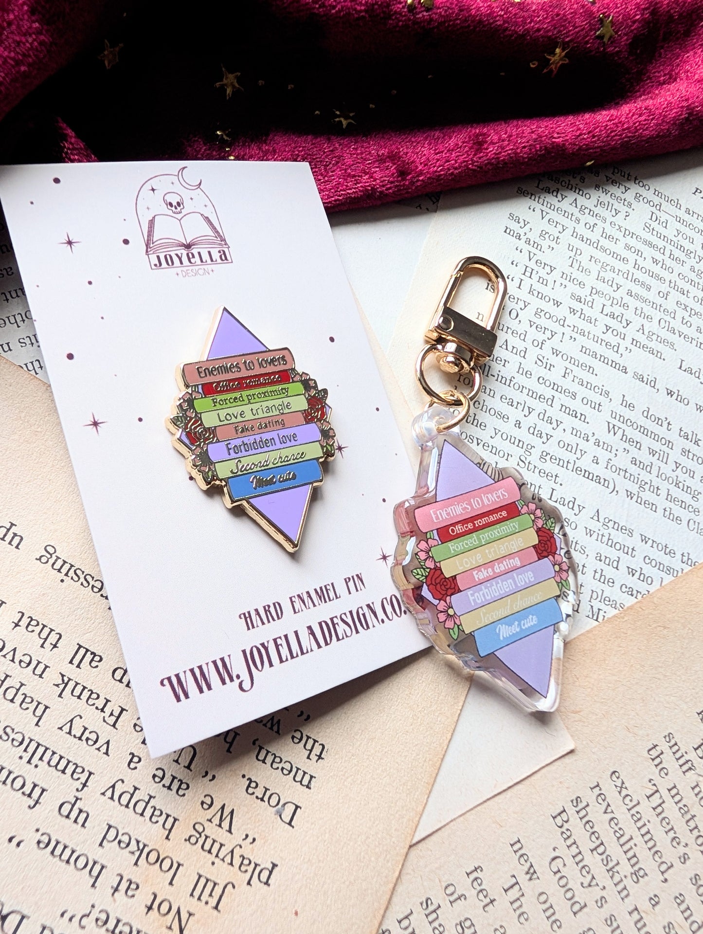 Romance Tropes Acrylic Key-ring