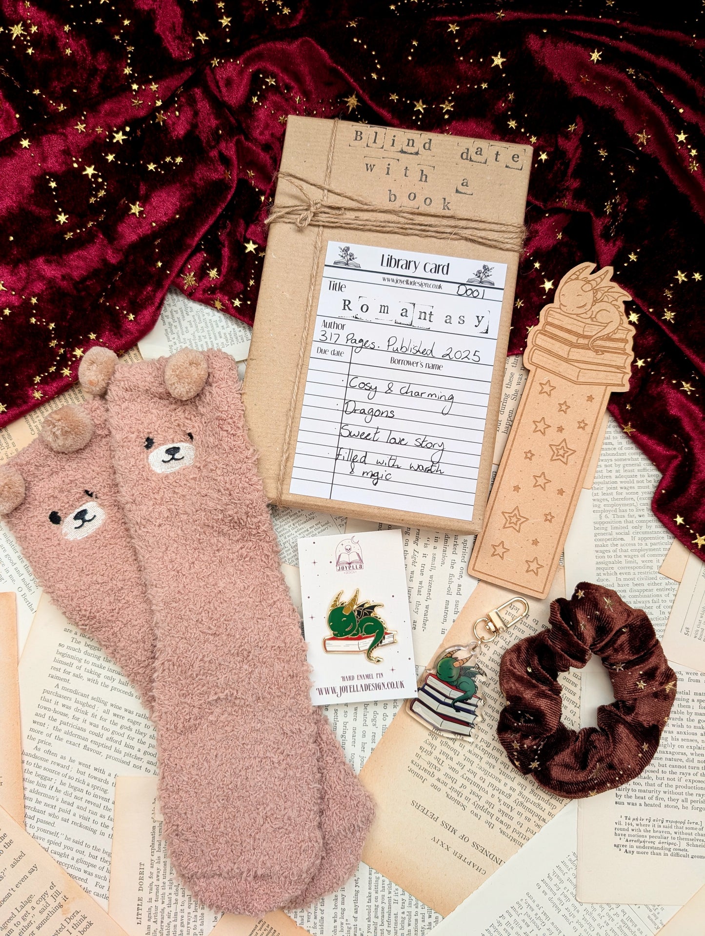 Blaze the Dragon gift set - Romantasy Gift Bundle | Cosy Dragon &amp; Book Lovers Self-Care Set