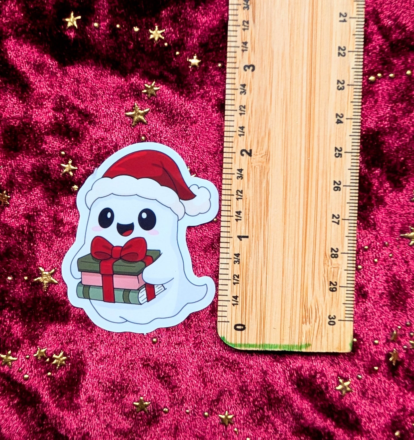 Christmas Ghost Clear Vinyl Sticker