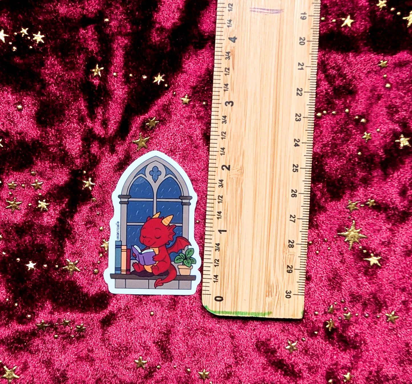 Reading Dragon clear vinyl sticker