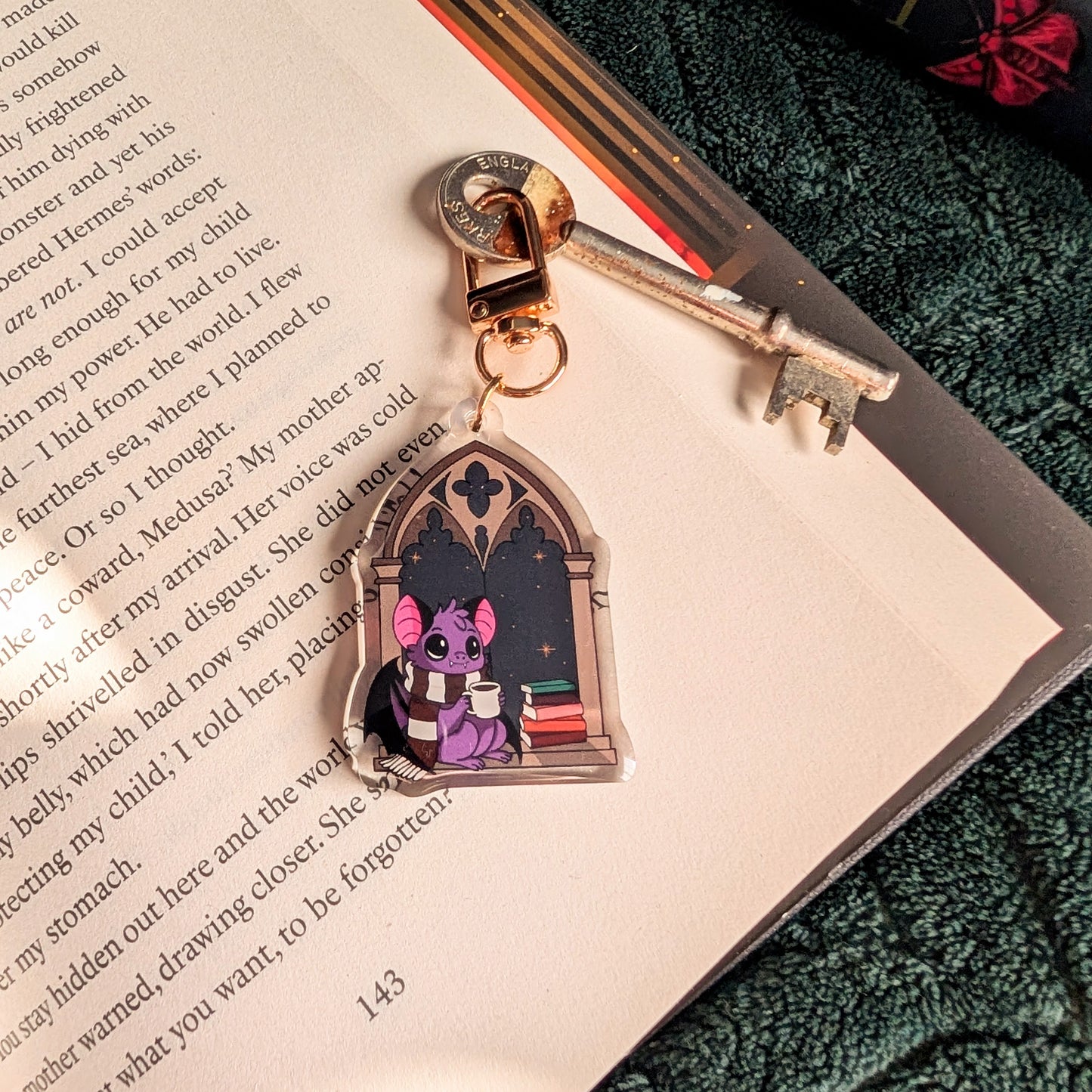 Dawn the bat gothic window Keyring