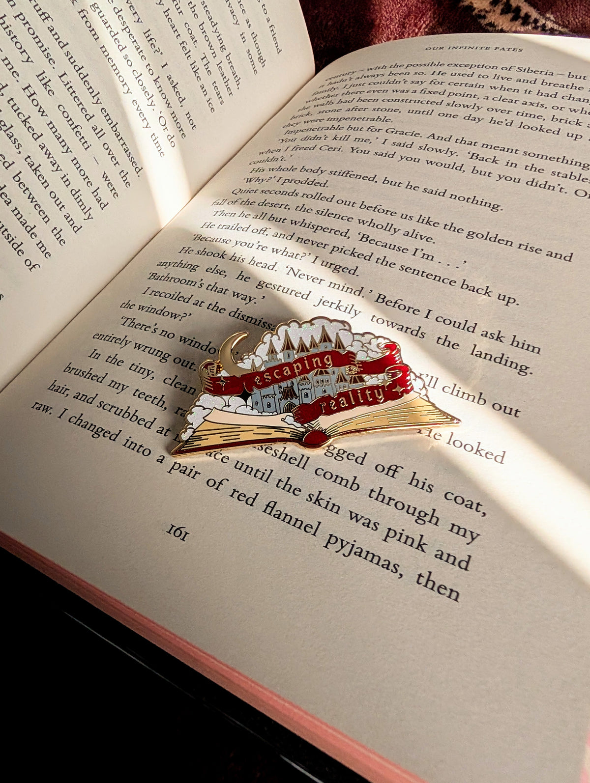 Escaping Reality enamel pin